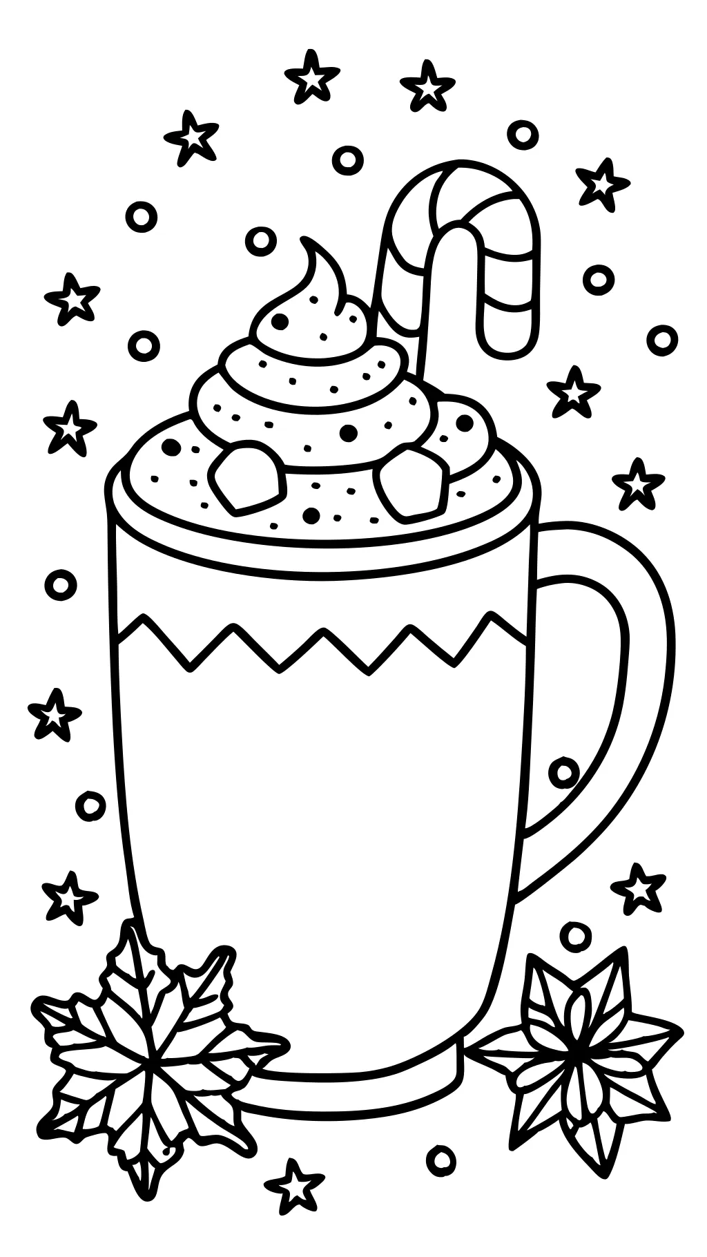 hot chocolate coloring pages